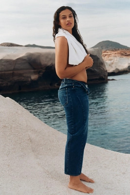 MOTHER The Half Pipe High-Rise Ankle Jeans | Anthropologie (US)