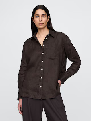 100% Linen Oversized Shirt | Gap (US)