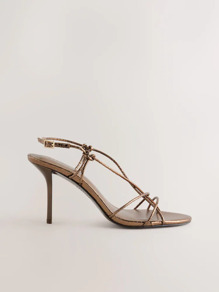 Bronze Forever Comfort® Strappy High Heeled Sandals | Next US