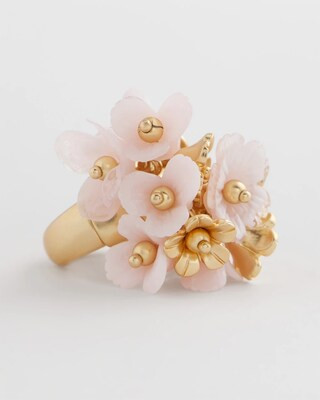 Pink Flower Stretch Ring | Chico's