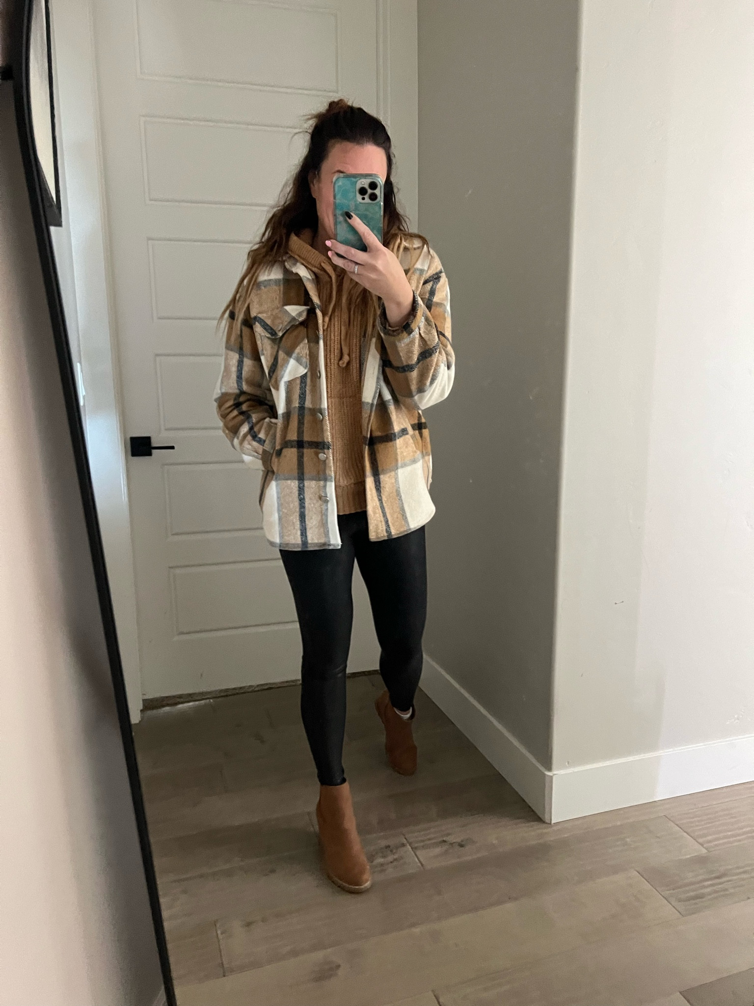 Picture this: pumpkins, apples, and slayin' fashion, oh my! 🍂🎃🍎 Your girl Randi's got you covered with the perfect cozy and comfy fall outfit that screams apple-picking, pumpkin patch strut, and even a little romantic date night! Check the deets: this gorgeous chunky Aerie sweater snuggling some Spanx faux leather leggings for that effortlessly chic vibe. Topping it all off with the ultra-fashionable oversized plaid shacket from Amazon Fashion, and stepping out in style with Target's must-have wedge booties! And let's not forget, ladies, the hair half-up, half-down to seal the adorable deal. 💁‍♀️ So, are you ready to rock the affordable fall fashion from head to toe? Let's do it together, spreading the autumn love one outfit at a time! 🍁💖 #FallOutfitGoals #BudgetStyleQueen #HeyRandiFashion

#LTKover40 #LTKfindsunder50 #LTKmidsize