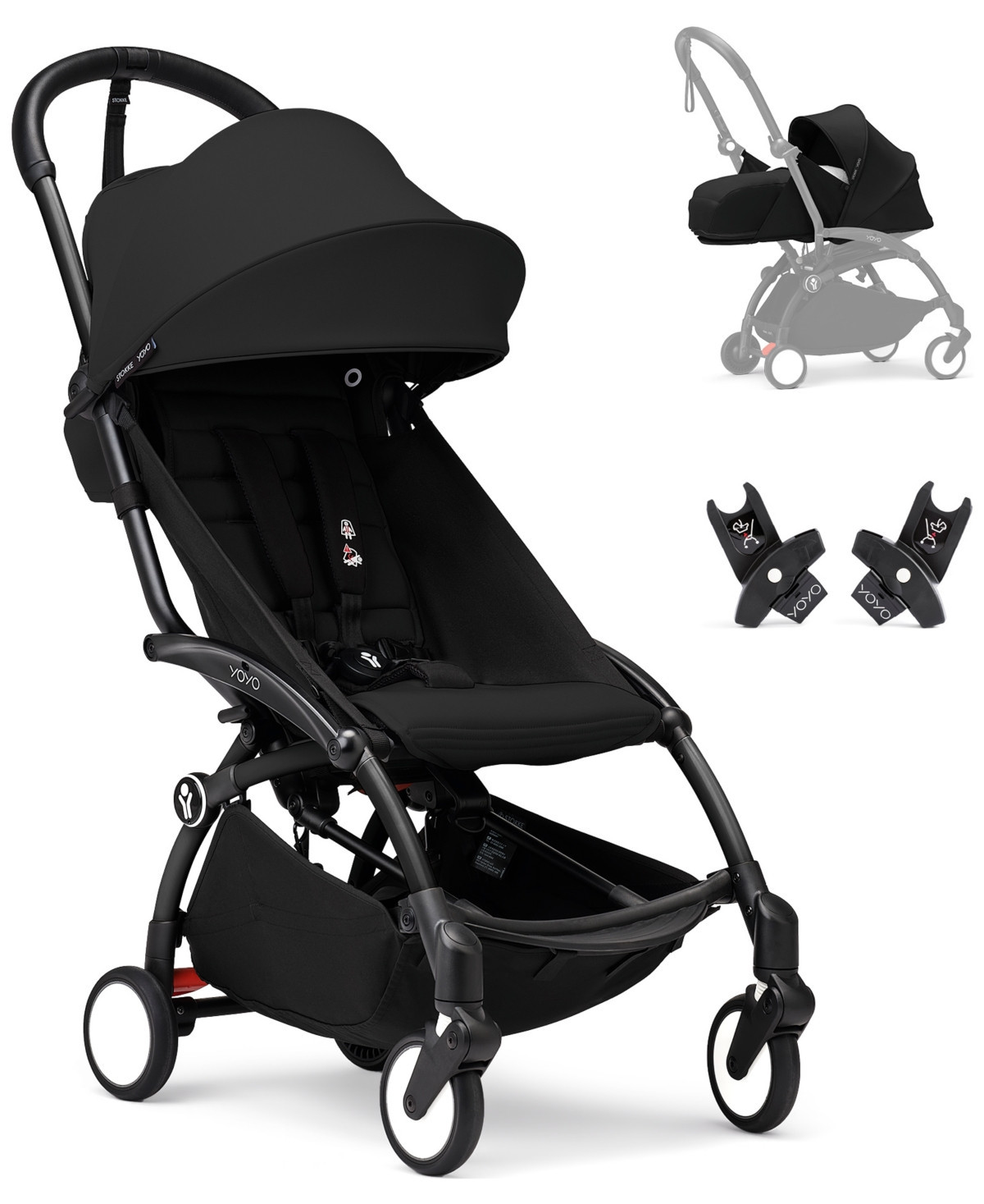 Stokke Baby YoyoÂ³ Stroller Bundle Newborn & Car Seat Adapter - Black Blk | Macy's