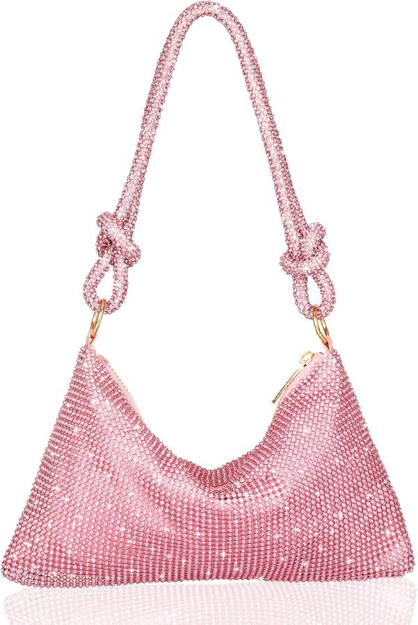 Covelin Womens Fashion Shiny Diamond Handbag Tote Shoulder Evening Bag | Amazon (US)