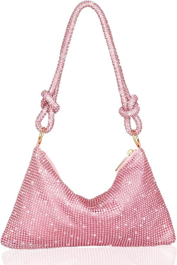 Covelin Womens Fashion Shiny Diamond Handbag Tote Shoulder Evening Bag | Amazon (US)
