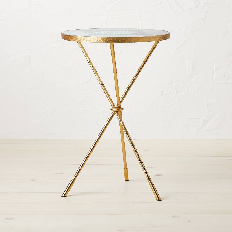 Carlina Pattern Glass Top End Table - Opalhouse&#8482; designed with Jungalow&#8482; | Target