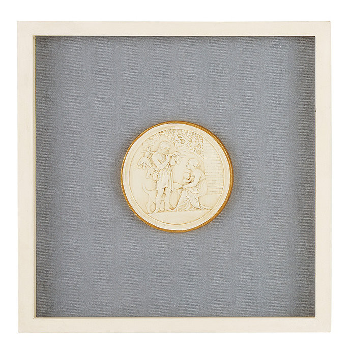 Valenti Framed Intaglio Art - Gray Blue | Ballard Designs, Inc.