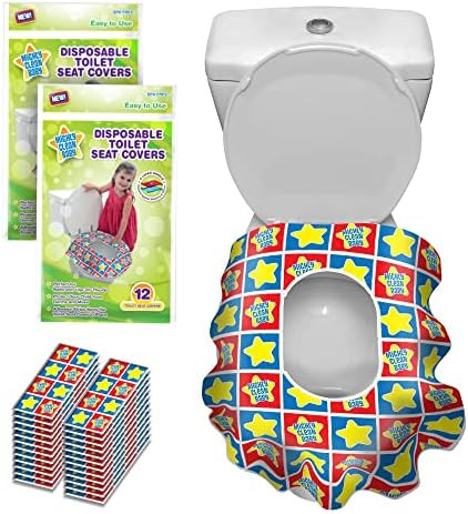 Toilet Seat Covers Disposable - 24 Large Waterproof Potty Covers for Toddlers, Kids, and Adults b... | Amazon (US)