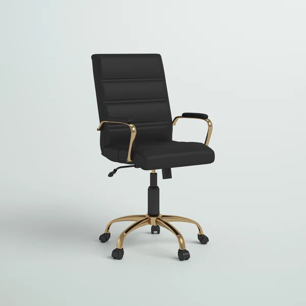 Matanah Mid-Back Executive Swivel Office Chair with Metal Frame/Arms | Wayfair North America