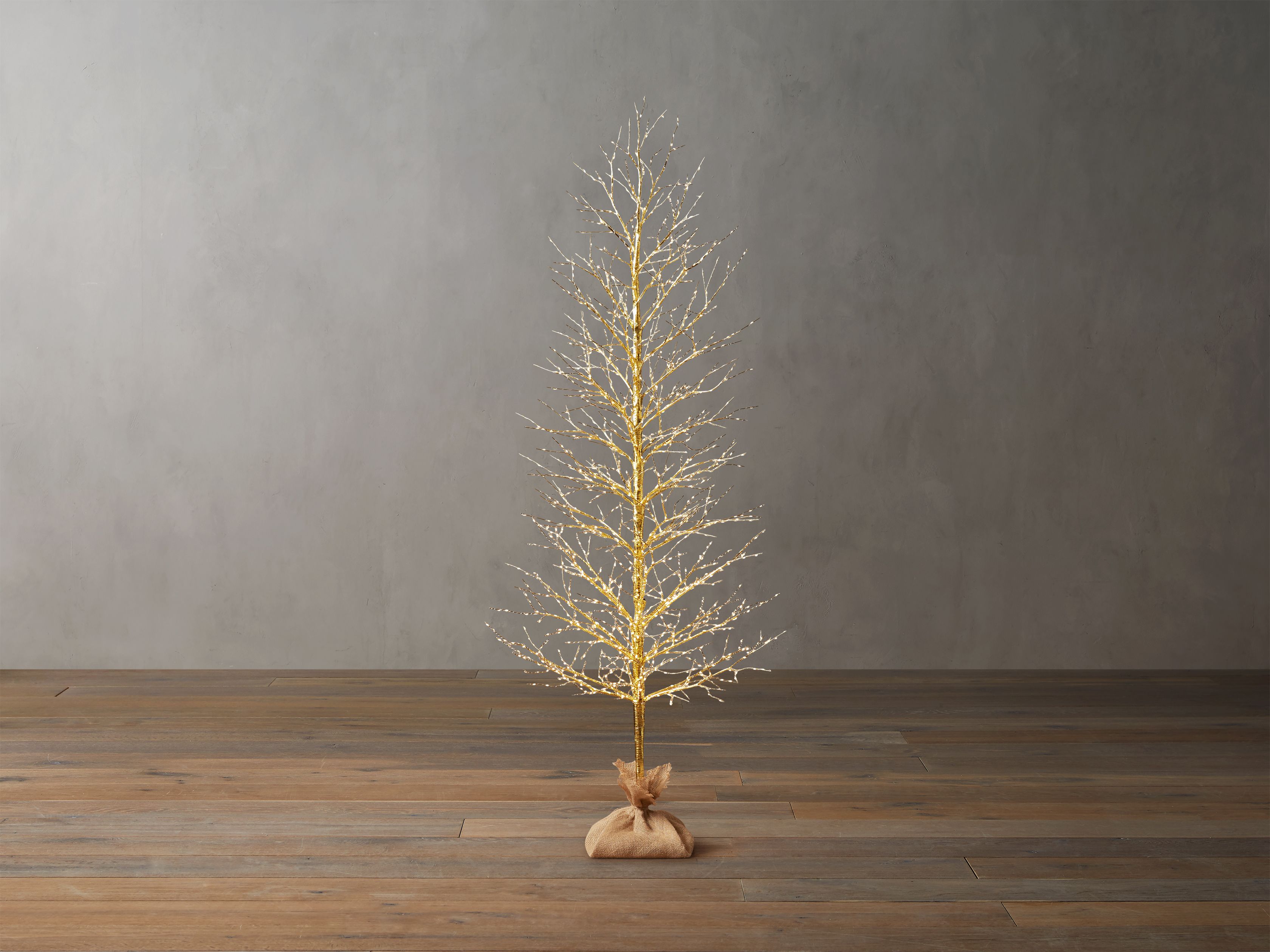 Gold Microlight Faux Tree | Arhaus