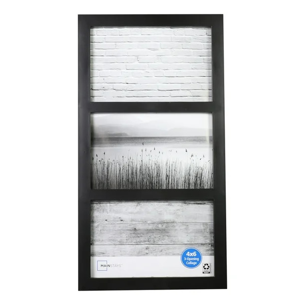 Mainstays 3 OP 4X6 inch Black 0.5" Gallery Collage Picture Frame - Walmart.com | Walmart (US)