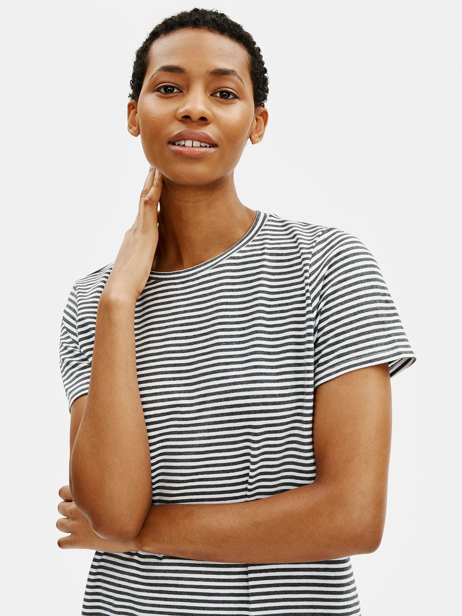 Organic Cotton Jersey Striped Tee Dress | Eileen Fisher