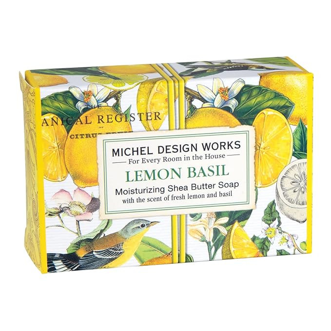 Michel Design Works 4.5oz Boxed Single Shea Butter Soap, Lemon Basil | Amazon (US)