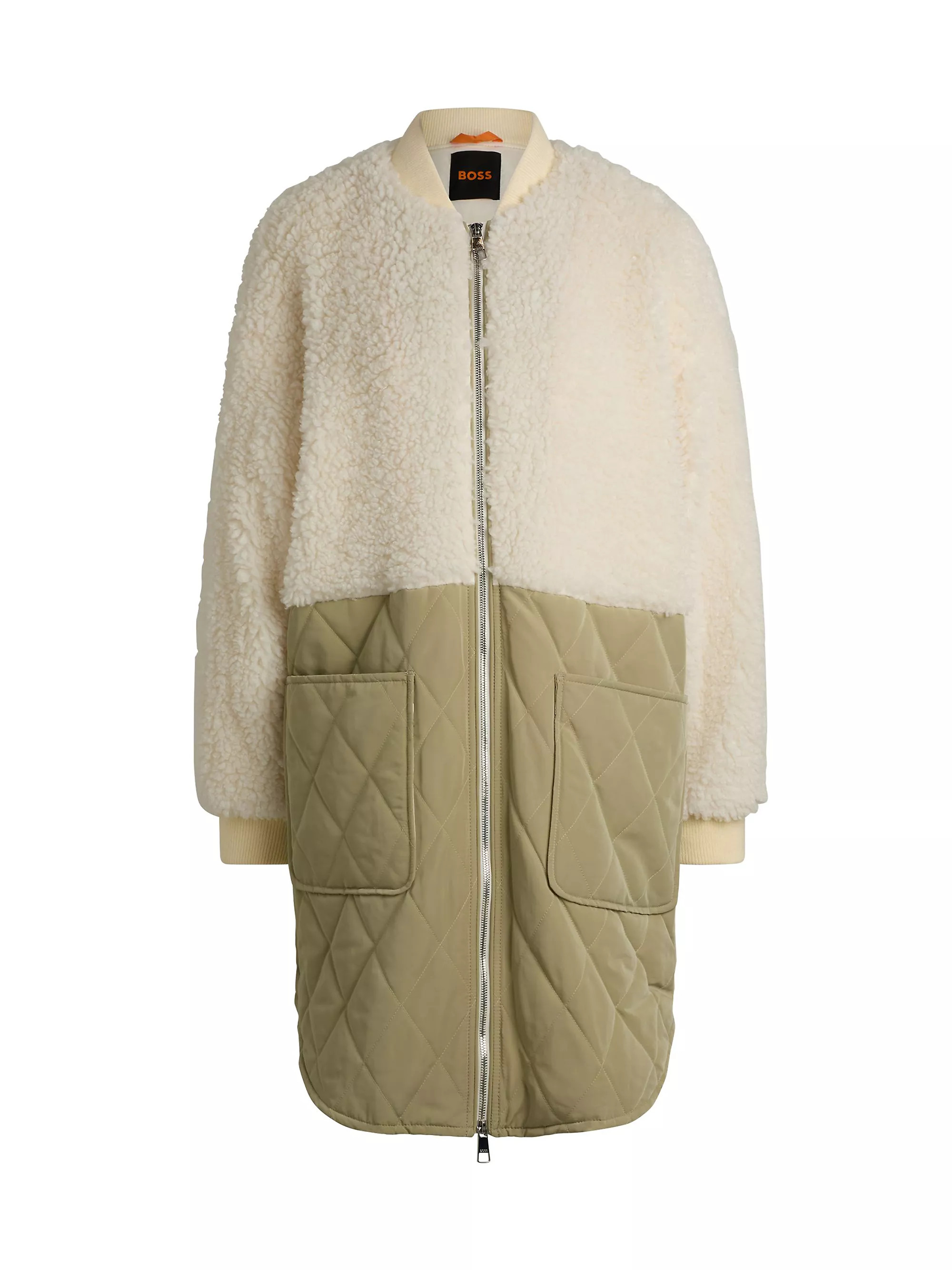 Teddy-Paneled Quilted Jacket | Saks Fifth Avenue