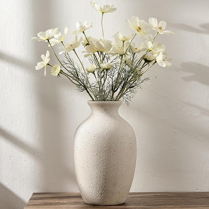 Large Ceramic Rustic Flower Vase, 10.43 Inch Tall Vintage Pottery Home Decor, Antique Farmhouse T... | Amazon (US)