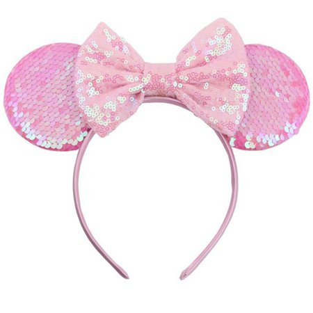 HLGDYJ Mouse Ears Headbands Sequin Bow Hairband for Kids Girls Glitter Hair Accessories Halloween Pa | Walmart (US)