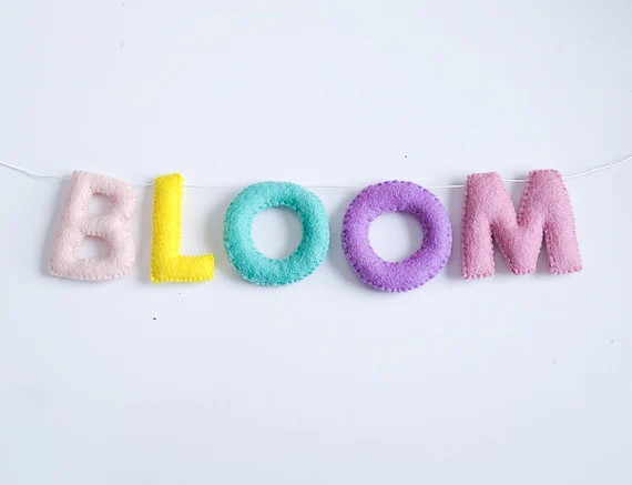 BLOOM Garland // Woolie Letter Garland | Etsy | Etsy (US)