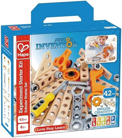 Hape Junior Inventor Experiment Starter Kit | 42 Piece Construction Building Toys, STEAM Science ... | Amazon (CA)