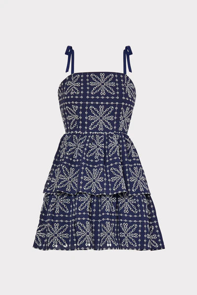 Easton Tile Eyelet Dress | MILLY