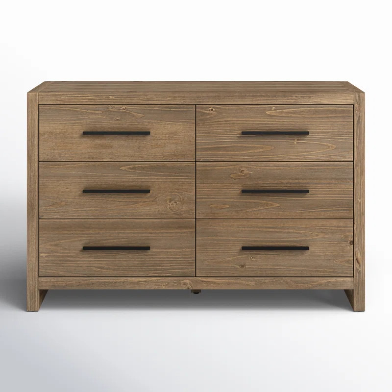 Modica 6 Drawer 60'' W Dresser Solid Wood Dresser | Wayfair North America