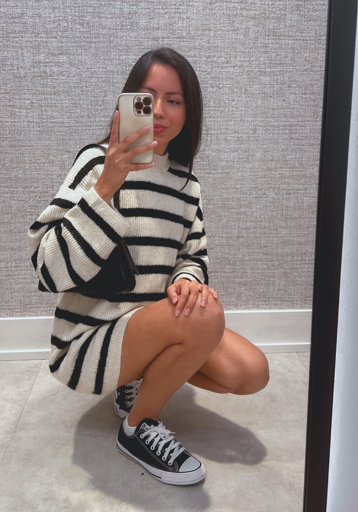 Striped sweater dress FTW. Buttery soft and the perfect length. 

#LTKSeasonal #LTKshoecrush #LTKstyletip