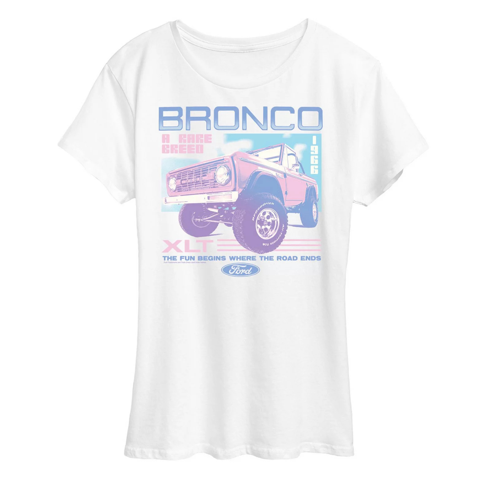 Women's Ford Pastel Bronco Graphic Tee, Size: XXL, White | Kohl's