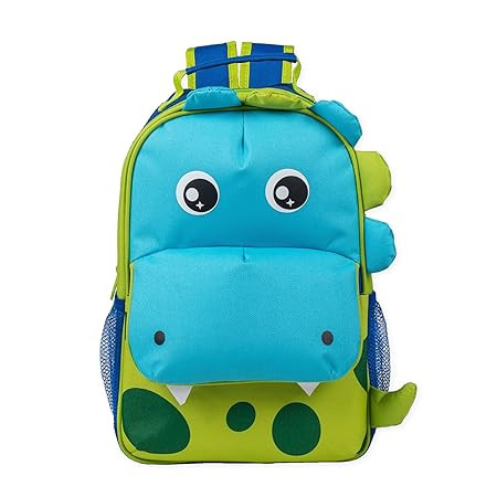 Green Spotted Dinosaur Dimensional Animal Shape Water Resistant Preschool Backpack | Amazon (US)