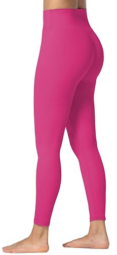 Sunzel Sunzfly Leggings for Women with Tummy Control High Waisted Yoga Pants 7/8 Length for Workout (Hot Pink, Small) | Amazon (US)