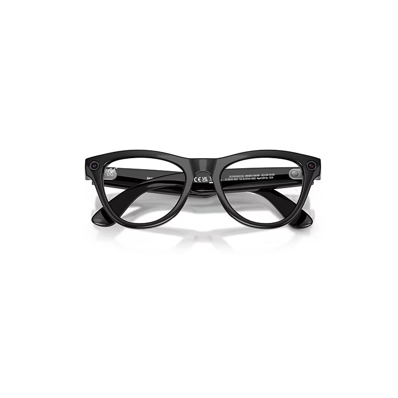 Ray-Ban Meta Black Frame Clear Lenses AI Glasses | Ray-Ban (US)