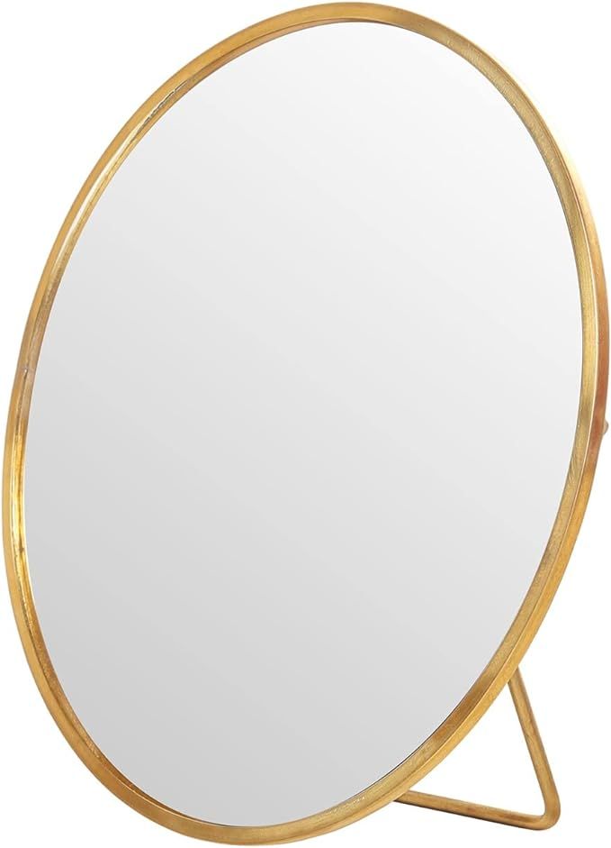 LONGSHENG - SINCE 2001 - Gold Vanity Makeup Mirror Table Desk Countertop Mirror Bathroom Shaving ... | Amazon (US)