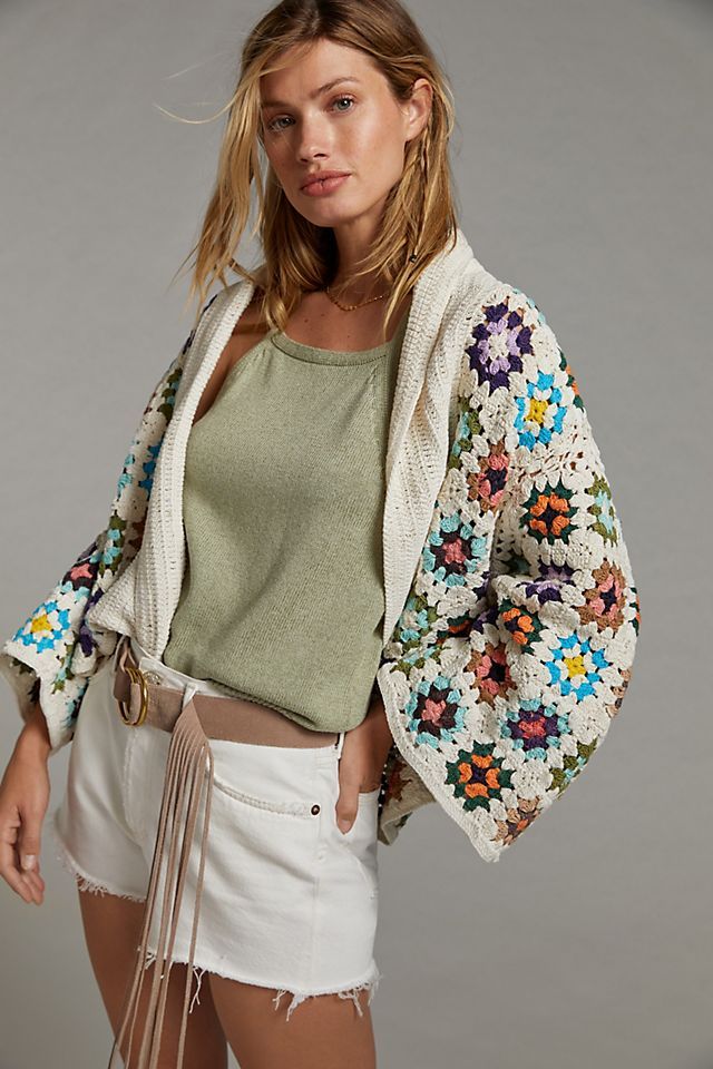 Square Crochet Cardigan | Anthropologie (US)