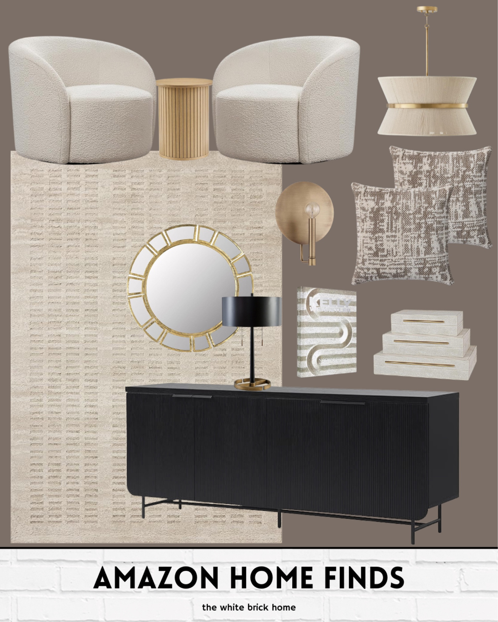 Modern, neutral, affordable finds from Amazon! 

Amazon, Amazon home, Amazon home decor, Amazon living room, Amazon living room decor, living room seating, living room media console, black cabinet, wall mirror, table lamp, stacked boxes, throw pillows, chandelier, accent chair, home design, home decor, Amazon home decor, neutral living room, neutral rug, Loloi rug, Loloi Amazon rug, living room rug, dining room rug, brown living room, home design 

#LTKHome #LTKSaleAlert #LTKFindsUnder100