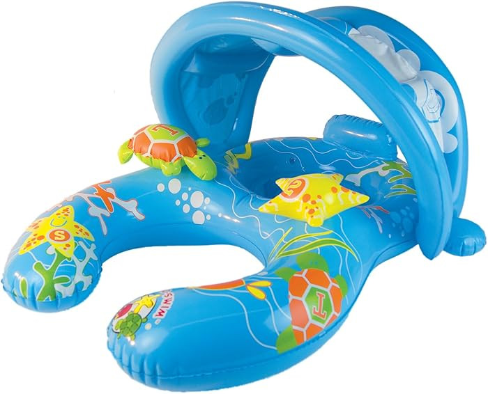 Poolmaster Mommy & Me Baby Pool Float with Sun Shade, Infant and Toddler Swim Float for Ages 8\u2... | Amazon (US)