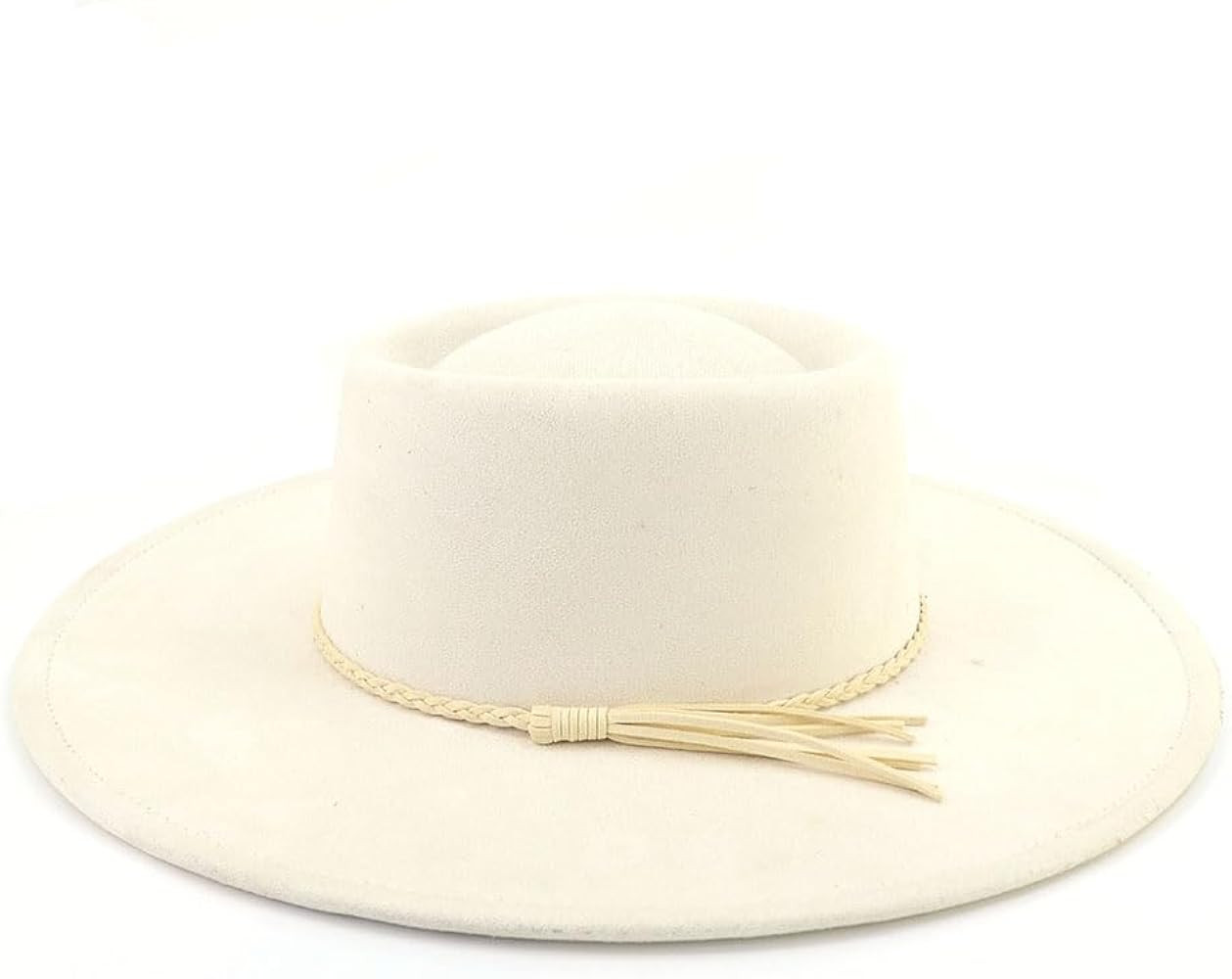 Wide Brim Fedora Hat for Men Women Big Rancher Felt Hat Pork Pie Jazz Hat | Amazon (US)