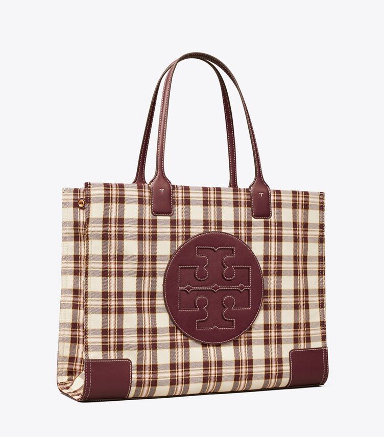 Ella Plaid Tote Bag | Tory Burch (US)