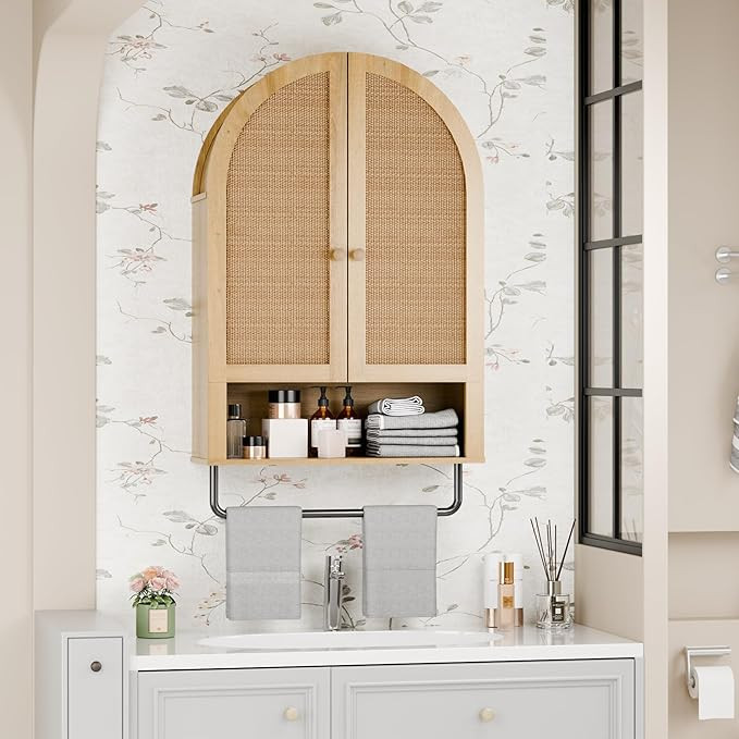 BONITURE Bathroom Wall Cabinet, Modern Medicine Cabinet with with Adjustable Wood Shelf, Large St... | Amazon (US)