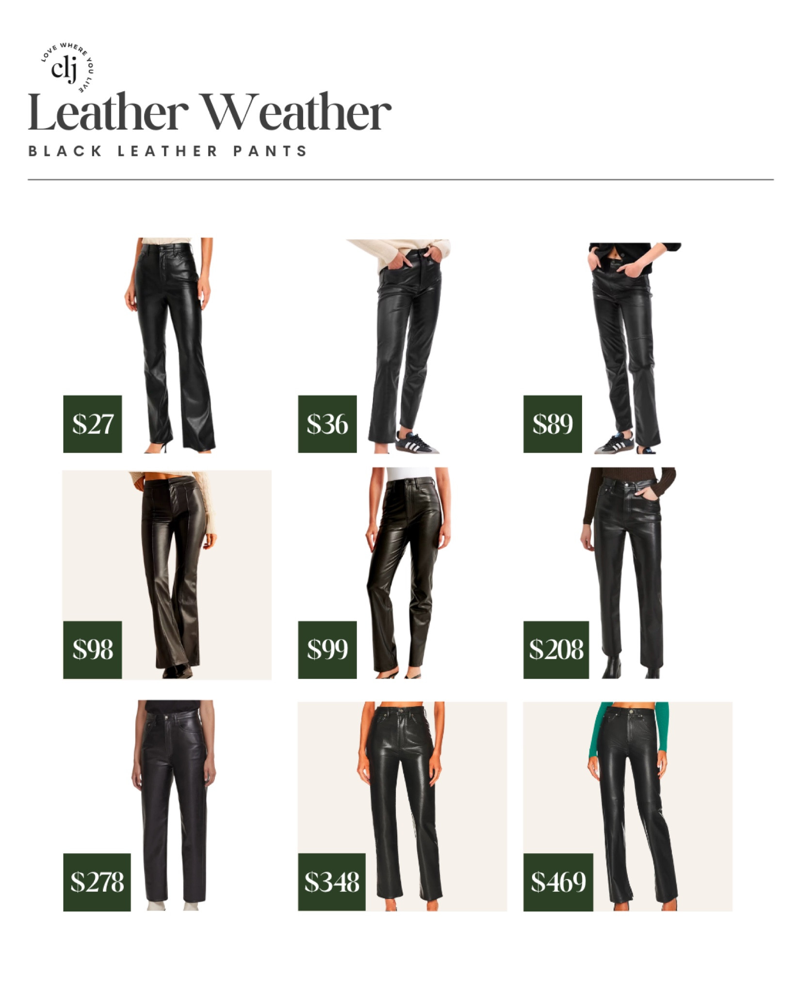 Black leather pants for every budget 

#LTKfindsunder50 #LTKsalealert #LTKstyletip