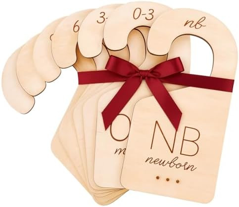 Baby Clothes Dividers for Closet – Wood Size Dividers for Newborn to 24 Months, Nursery Organiz... | Amazon (US)
