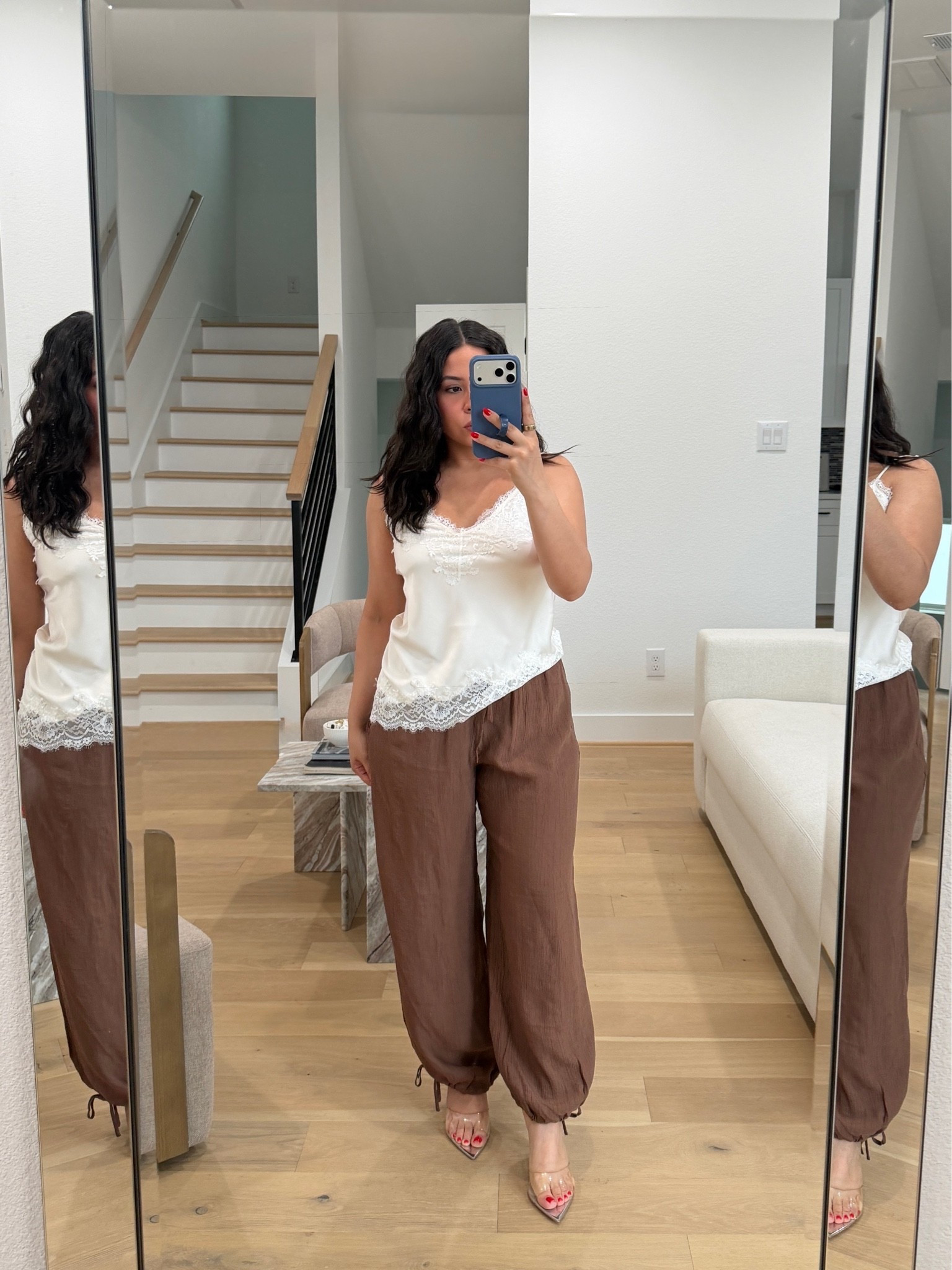 Cami: small
Pants: small short 
Heels: 7 inch

#LTKootd #LTKSaleAlert #LTKPetite