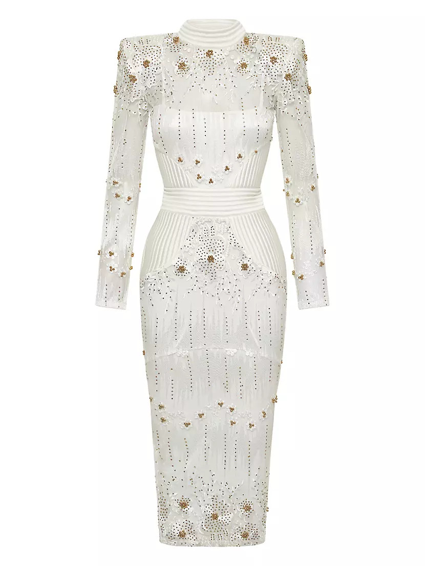 L'Artiste Embellished Midi-Dress | Saks Fifth Avenue