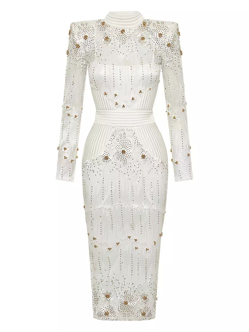 L'Artiste Embellished Midi-Dress | Saks Fifth Avenue