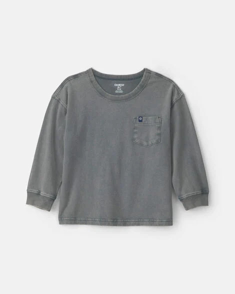 Toddler Boy Mineral Wash Long-Sleeve T-Shirt - Grey - OshKosh B'gosh | Carter's | Carter's Inc