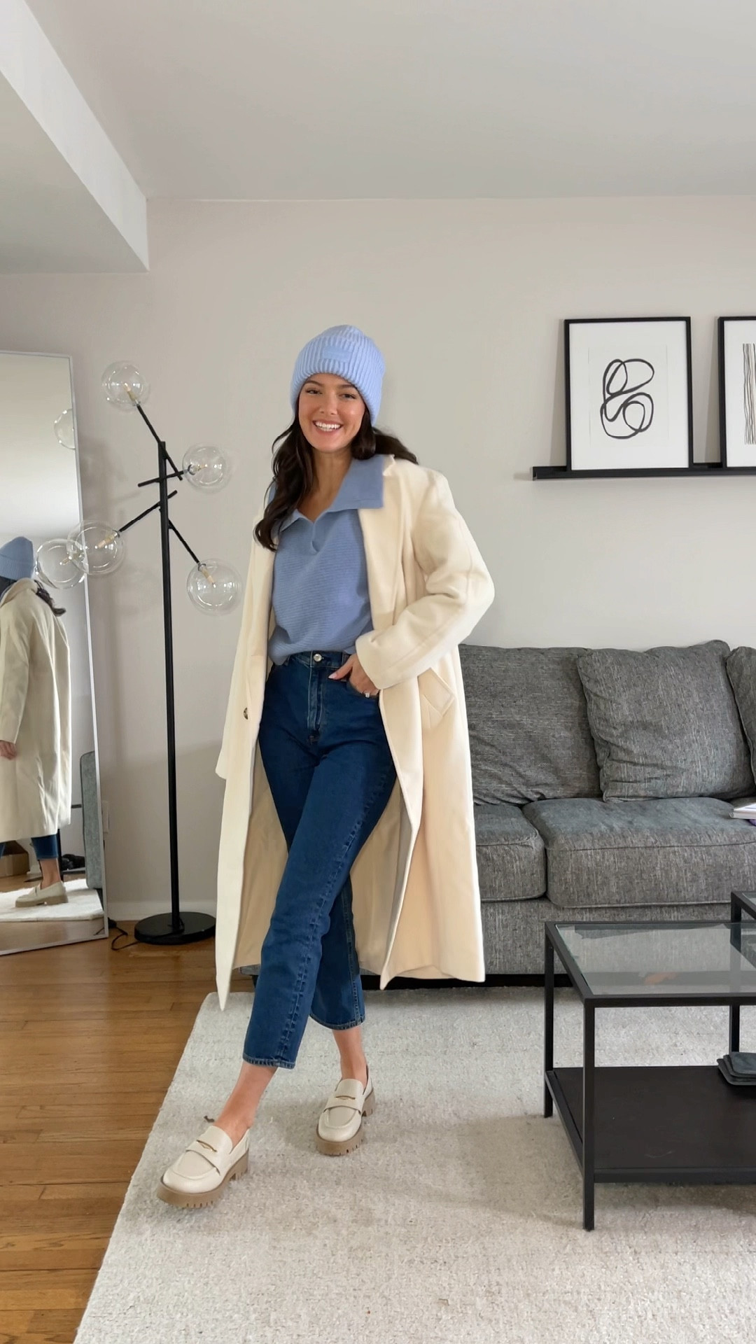 Winter blues! 

Wearing size 24 in the jeans, M in the top, S coat! 

#LTKSeasonal #LTKunder100 #LTKFind