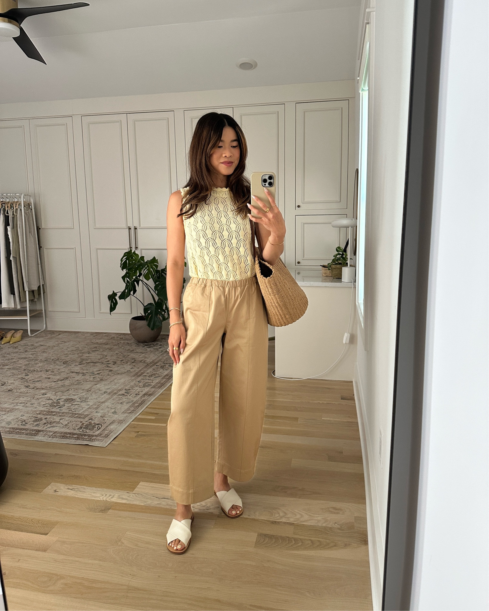 Sizing info:
•Yellow lace tank size XS 
•Tan pants size 2XS in Hourglass Tan

petite fashion, get dressed with me, outfit inspiration, ootd, nashville outfit, Nashville influencer, petite style, vacation style, casual outfits, mom style, petite pants, spring outfits, spring outfit info, spring pants, spring outfit idea, spring top, spring bag, spring tank, spring shoes, summer pants, petite pants, cropped pants, aritzia pants, 

 @Aritzia 

#LTKmomlife #LTKPetite #LTKootd