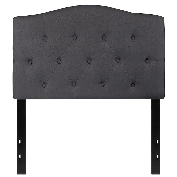 Flash Furniture Cambridge Tufted Upholstered Twin Size Headboard in Dark Gray Fabric | Amazon (US)
