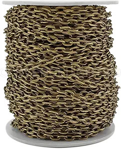 CleverDelights 4x6mm Cable Chain - Antique Bronze Color - 30 Feet | Amazon (US)