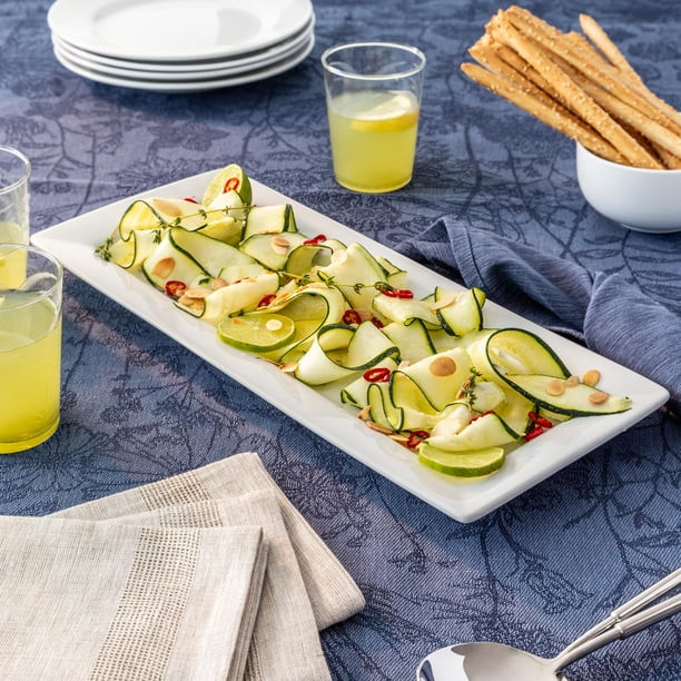 Better Homes & Gardens Rectangular Porcelain Serve Platter, White - Walmart.com | Walmart (US)