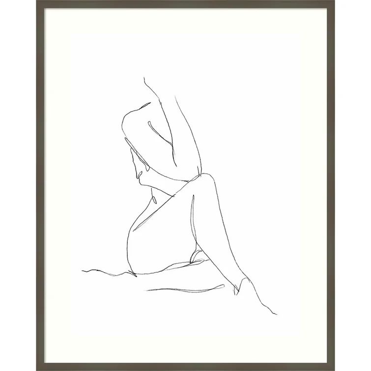 Nude Contour Sketch I - Picture Frame Drawing Print on Paper | Wayfair North America