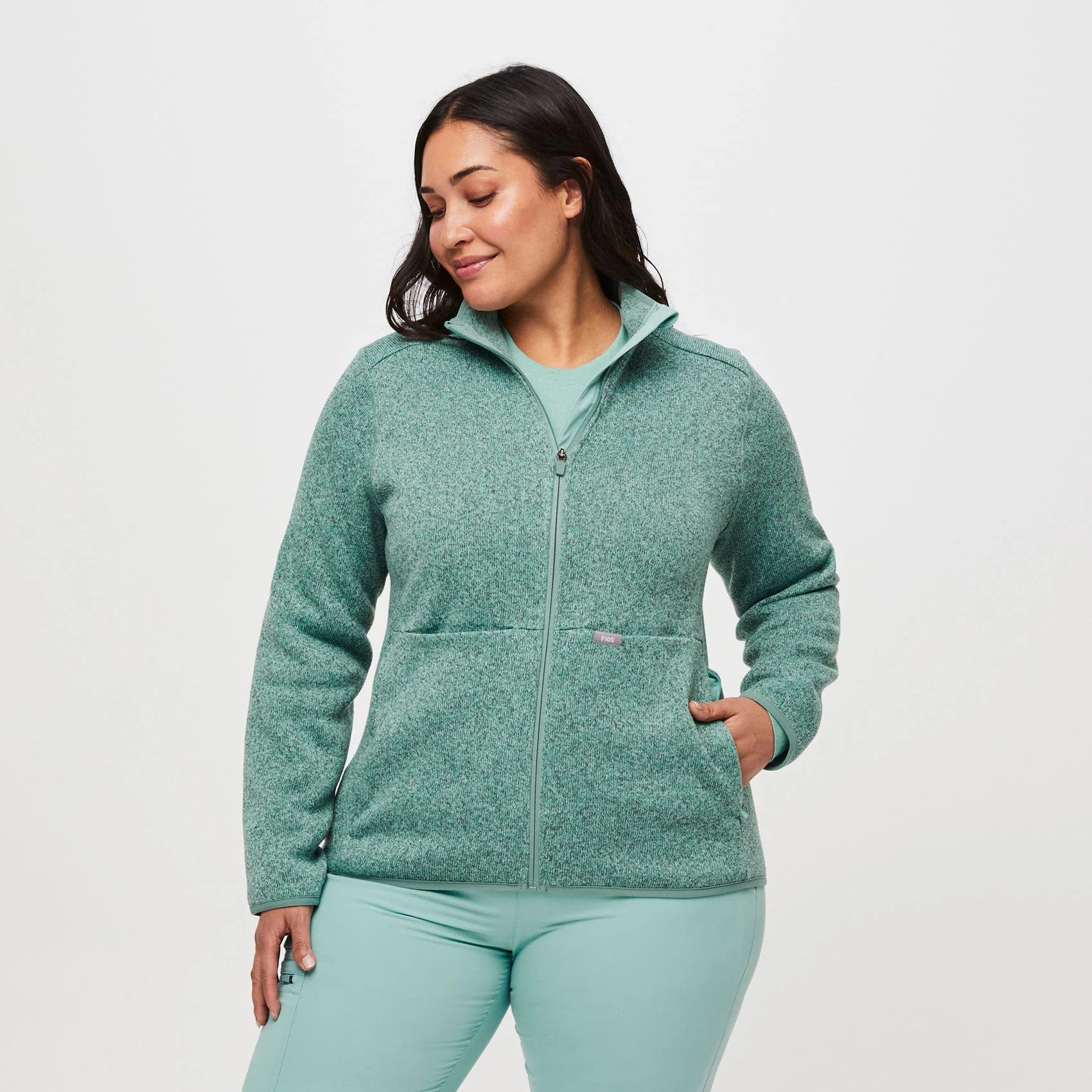 Women’s On-Shift™ Sweater Knit Jacket - Seaglass · FIGS | FIGS