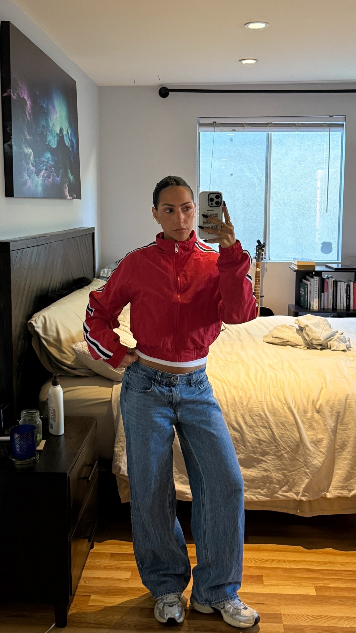 the perfect athleisure jacket for early fall 

jacket - XXS 
jeans - 23 short 

#LTKSeasonal #LTKActive #LTKStyleTip