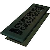 Decor Grates ST412 Scroll Floor Register, Textured Black, 4-Inch by 12-Inch | Amazon (US)